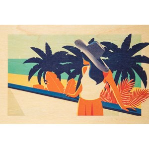 Carte postale bois palmiers